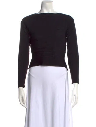 Pre-owned Dolce & Gabbana Wool Bateau Neckline Sweater In Black