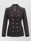 Dolce & Gabbana Double-breasted Wool Jacket In Gray