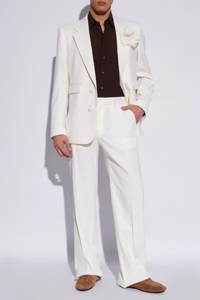 Dolce & Gabbana Wool Blazer In Cream
