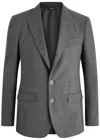 Dolce & Gabbana Linen Single-breasted Blazer In Grey