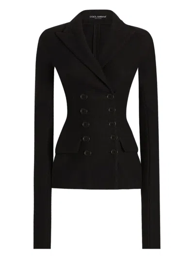 Dolce & Gabbana Wool Blazer Jacket In Black