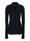 Dolce & Gabbana Tailored Wool Double-breasted Jacket In Black