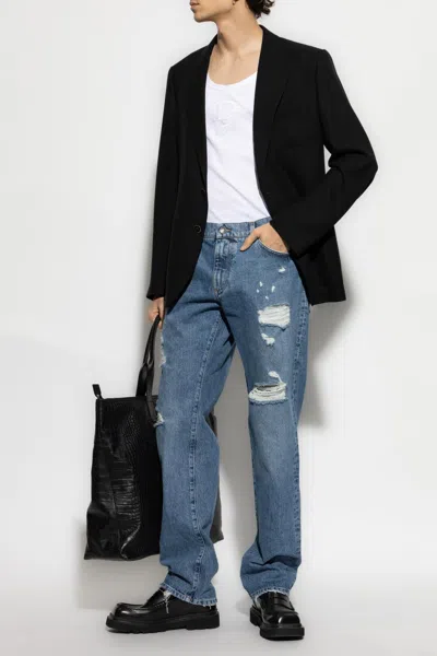 Dolce & Gabbana Wool Blazer In Nero