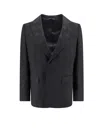 Dolce & Gabbana Wool Blazer With All-over Monogram In Gold