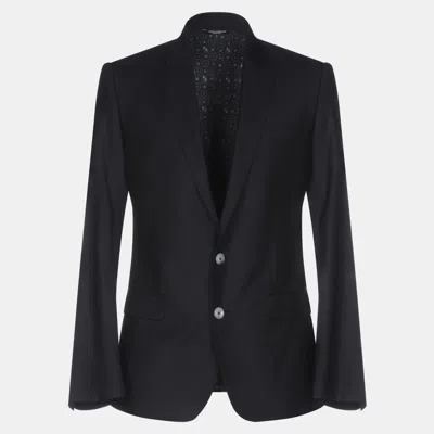 Pre-owned Dolce & Gabbana Wool Blazers 48 In Black
