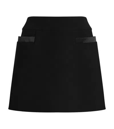 Dolce & Gabbana Wool-blend Basque Skirt In Black