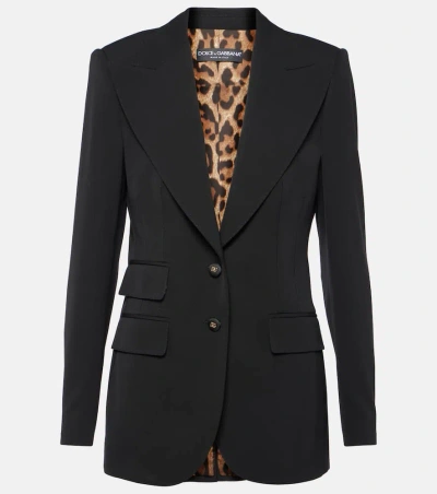 Dolce & Gabbana Wool-blend Blazer In Black