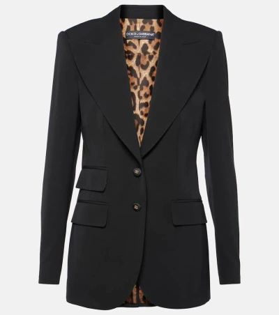 DOLCE & GABBANA WOOL-BLEND BLAZER