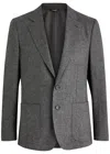 Dolce & Gabbana Single-breasted Herringbone Blazer In Dark Grey
