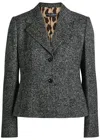 Dolce & Gabbana Wool-blend Blazer In Gray