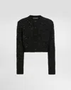 Dolce & Gabbana Wool Blend Cardigan In Black