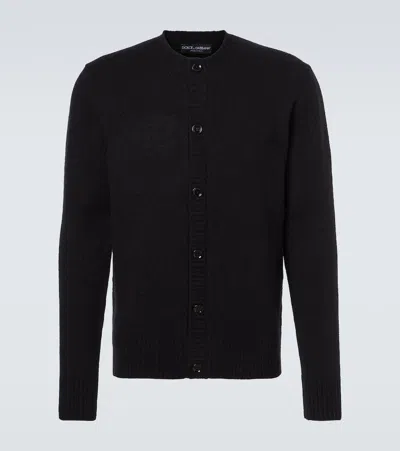 Dolce & Gabbana Cardigan Aus Einem Wollgemisch In Black