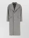 Dolce & Gabbana Grey Single Breasted Wool Coat