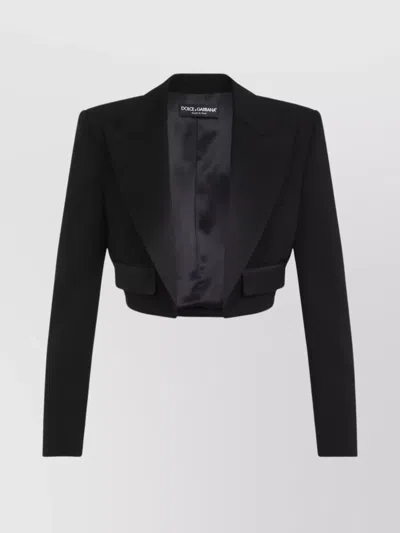 DOLCE & GABBANA WOOL BLEND CROPPED JACKET