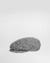 Dolce & Gabbana Multicolor Textured Flat Hat In Gray