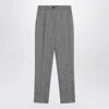 Dolce & Gabbana Wool-blend Dotted Trousers In Gray
