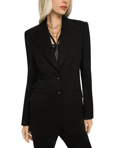 DOLCE & GABBANA WOOL BLEND DOUBLE BREASTED JACKET