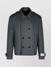 Dolce & Gabbana Double-breasted Wool Coat With Epaulets And Modern Cut