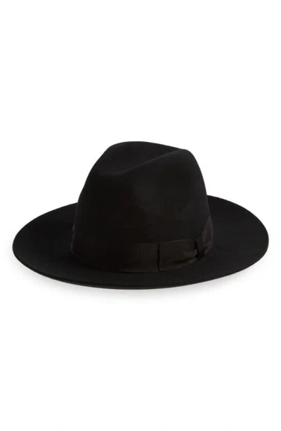Dolce & Gabbana Wool-blend Fedora Hat In N0000 Nero
