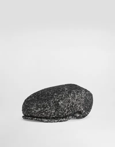 Dolce & Gabbana Wool Blend Flat Cap In Multi