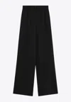 Dolce & Gabbana Wool-blend High-rise Pants In Black