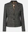 Dolce & Gabbana Tailored Single-breasted Wool Jacket With Textured Fabric In Gray