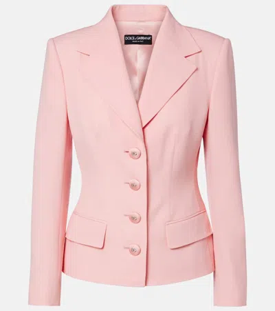 Dolce & Gabbana Tailored Pink Jacket With Double-breasted Front