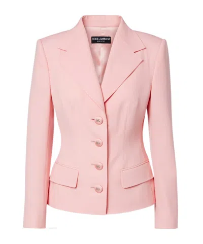Dolce & Gabbana Wool-blend Jacket In Pink