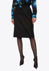 Dolce & Gabbana Wool-blend Knee-length Pencil Skirt In Black