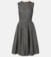 Dolce & Gabbana Sleeveless Dress With Chevron Print In Black