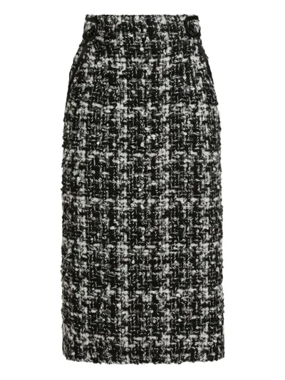 DOLCE & GABBANA DOLCE & GABBANA WOOL BLEND MIDI SKIRT