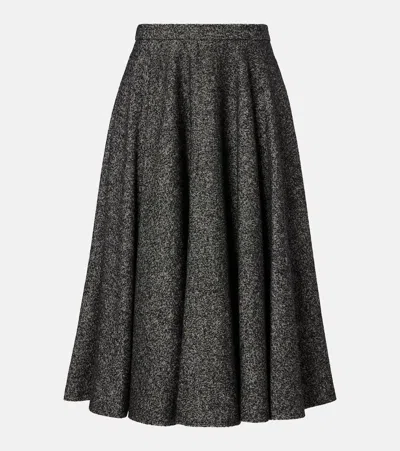 DOLCE & GABBANA WOOL-BLEND MIDI SKIRT