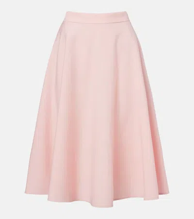 Dolce & Gabbana Wool-blend Midi Skirt In Pink