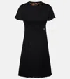Dolce & Gabbana Midi Black Dress With Dg Detail In Black