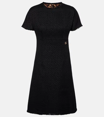 DOLCE & GABBANA WOOL-BLEND MINIDRESS