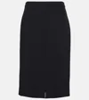 Dolce & Gabbana Wool Crepe Knee-length Pencil Skirt In Black