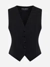 Dolce & Gabbana Single-breasted Vest In Black