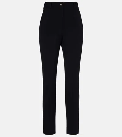 Dolce & Gabbana Wool-blend Slim Pants In Black
