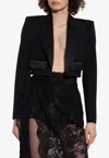 Dolce & Gabbana Wool-blend Spencer Tuxedo Blazer In Black