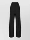 Dolce & Gabbana Wool Blend Straight-leg Trousers In Black