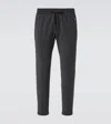 Dolce & Gabbana Drawstring-waist Tapered Trousers In Iron Grey
