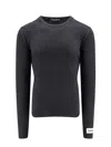 Dolce & Gabbana Crewneck Wool Blend Sweater Patch In Gray