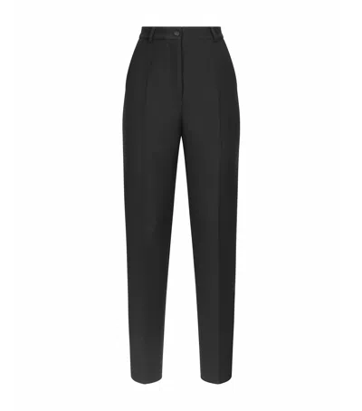DOLCE & GABBANA WOOL-BLEND TAILORED TROUSERS