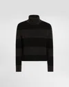 Dolce & Gabbana Striped Turtleneck Sweater In Multi