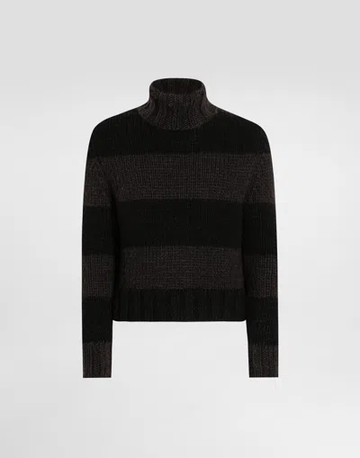 DOLCE & GABBANA WOOL BLEND TURTLENECK