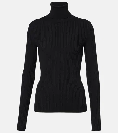 Dolce & Gabbana Wool-blend Turtleneck Sweater In Black
