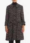 Shop Dolce & Gabbana Wool-blend Tweed Coat In Multicolor