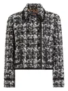 Dolce & Gabbana Wool Blend Tweed Jacket In Gray