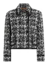 Dolce & Gabbana Wool Blend Tweed Jacket In Gray