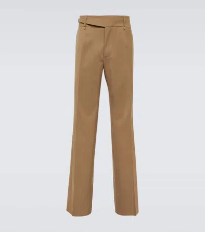 Dolce & Gabbana Wool-blend Twill Suit Pants In Brown